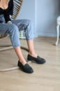 Düz Taban Süet Kadın Loafer  HAKİ