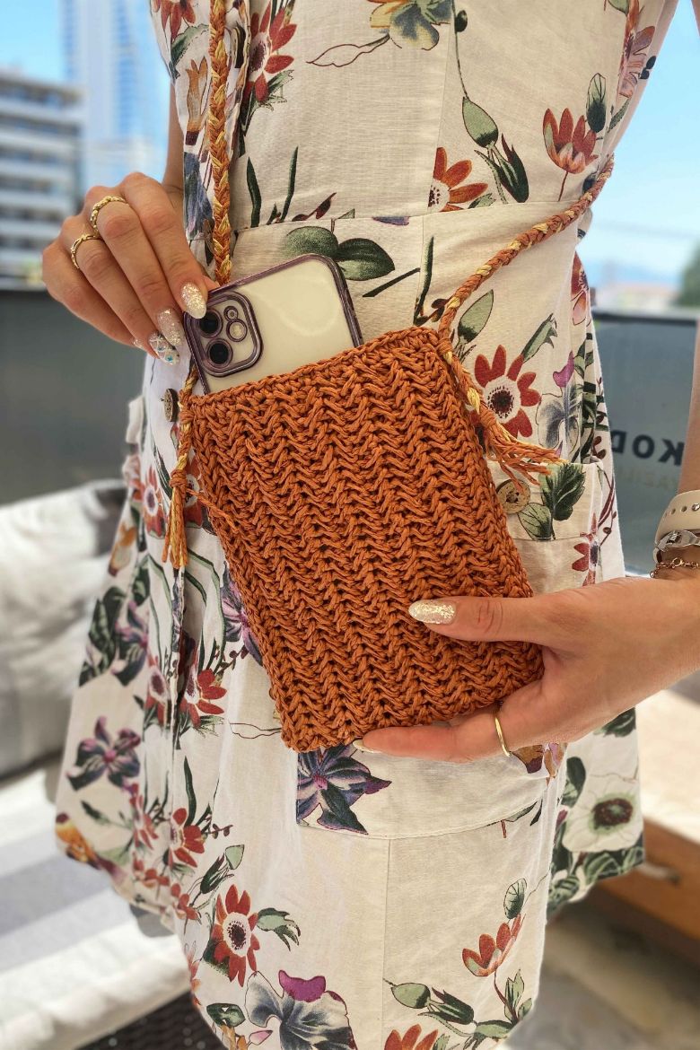 Kağıt Ip Özel Tasarım Telefon Çantası  TARÇIN resmi