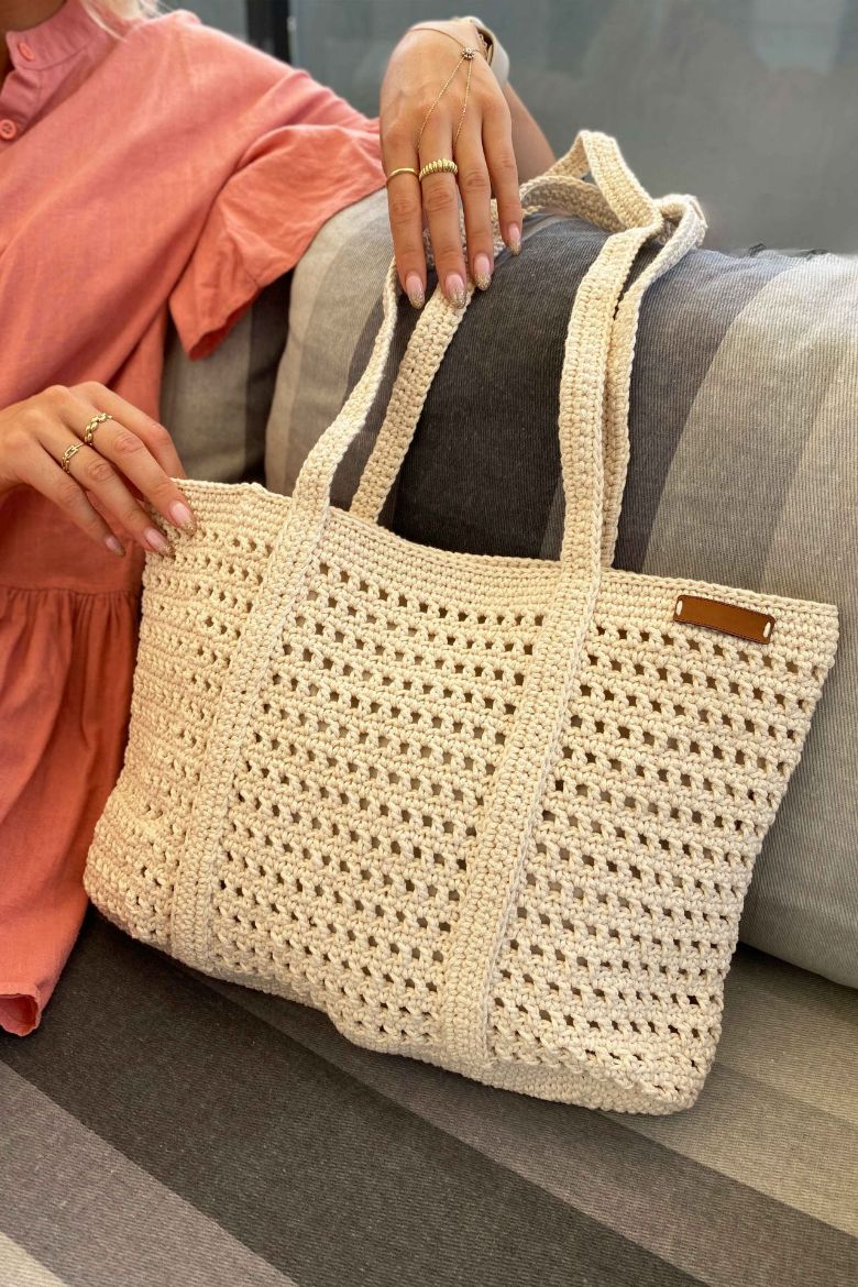 File Model Makrome Ip Çanta   EKRU resmi