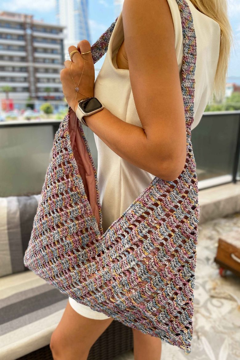 Batik Kağıt Ip Zarf Model Çanta  RENKLİ resmi