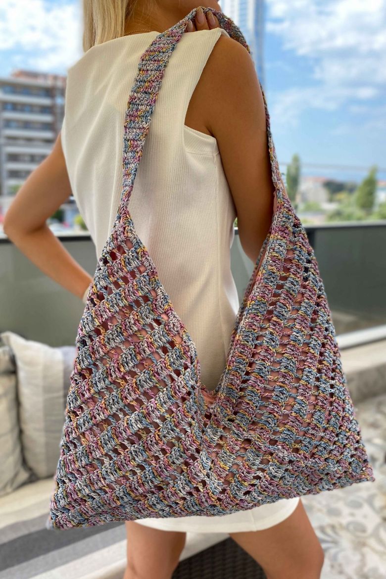 Batik Kağıt Ip Zarf Model Çanta  RENKLİ resmi