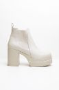 Lastik Detaylı Platform Kalın Topuklu Kadın Bot  TEN 