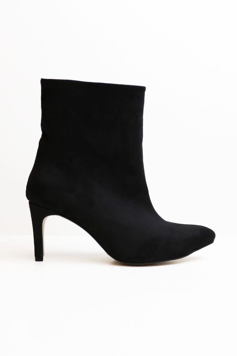 Sivri Burun Bilek Üstü Ince Topuklu Kadın Bot  SİYAH SÜET resmi