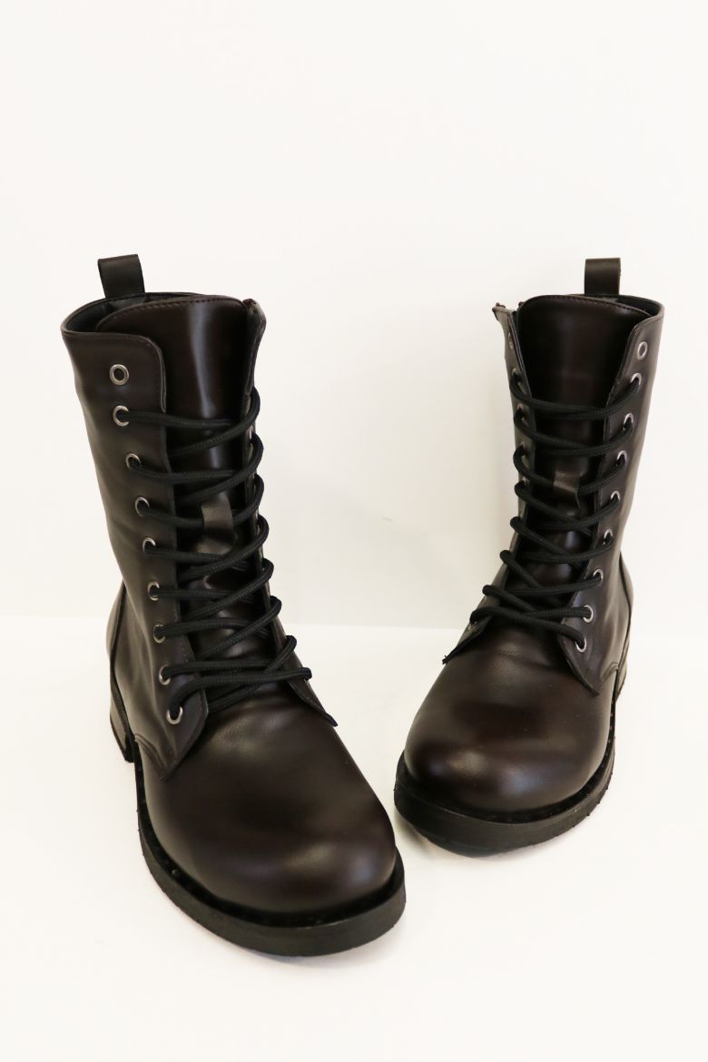 Bağcık Detaylı Cilt Postal  KAHVE resmi